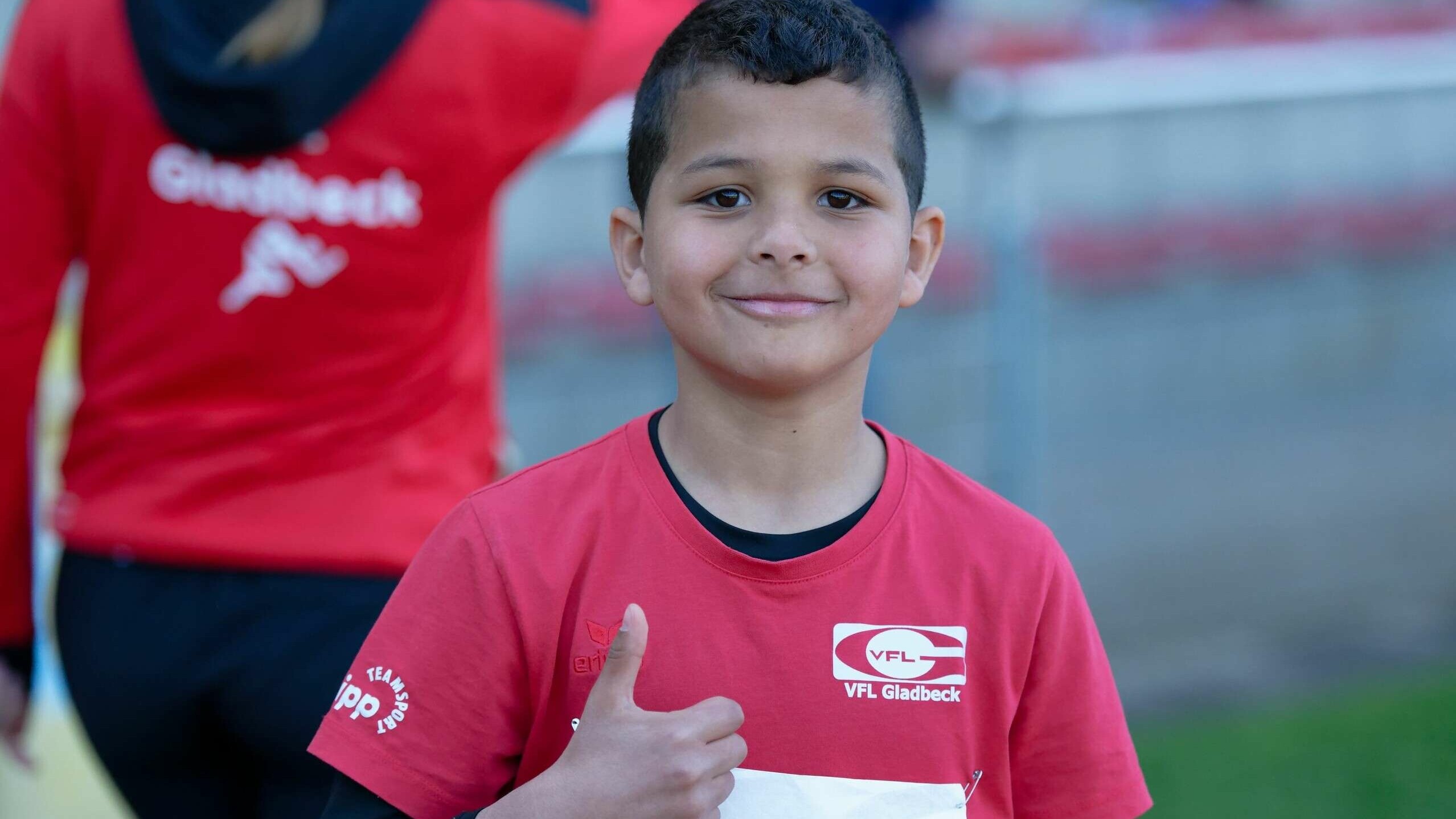 Hat gut Lachen: Adam vom VfL Gladbeck Adam Labrahimi vom VfL Gladbeck